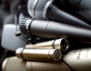 Pile of microphones