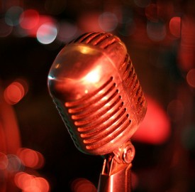 setting up an open mic