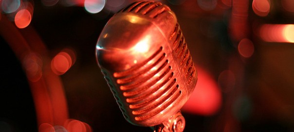 setting up an open mic