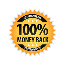 Money Back Guarantee 100% - Burst Badge Orange