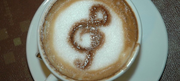 music mixing coffee
