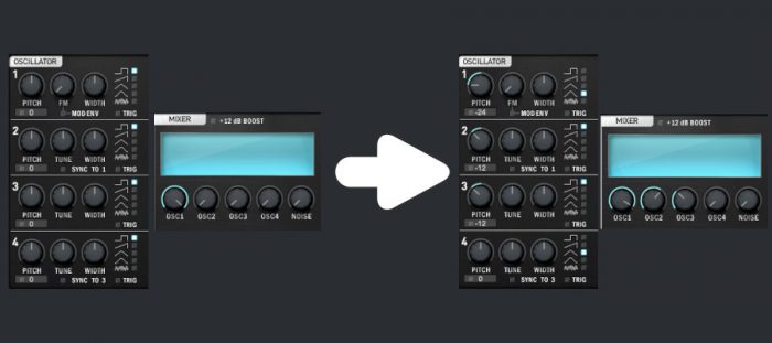 Synthesizer parameters - tuning the oscillators